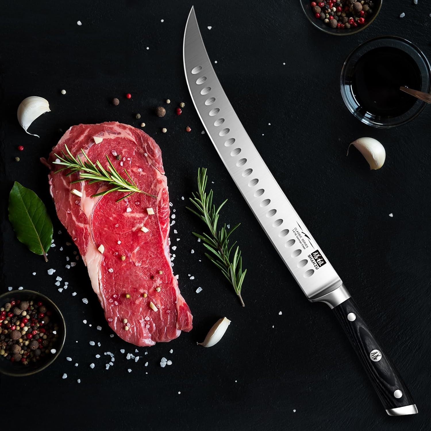 12 Inch Carving Knife Slicing Meat Steak Razor Sharp German Stainless Steel