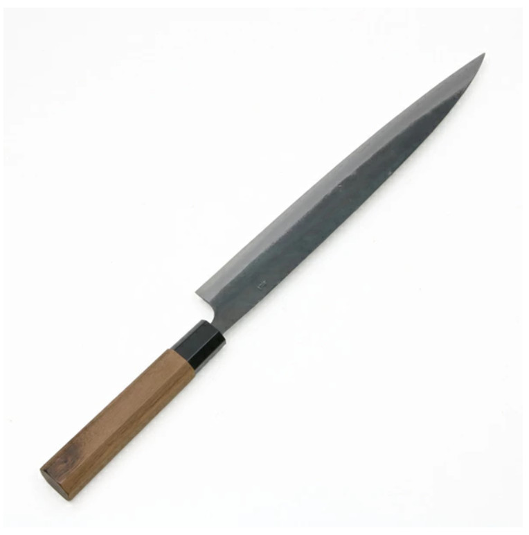 MOTOKANE Japanese Yanagiba Knife 270mm Blue #1 Kurouchi Walnut 4582243650540