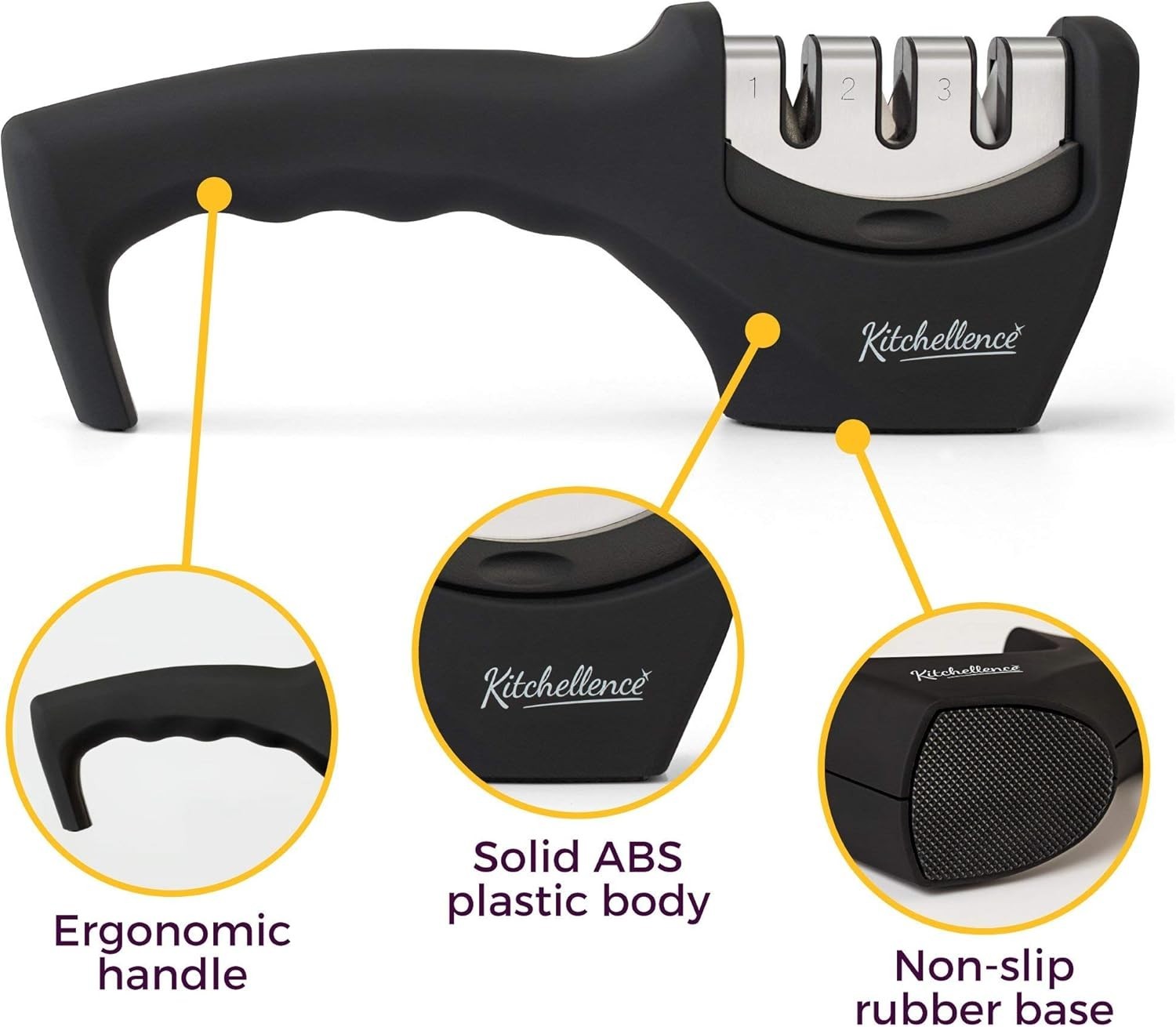 Durable 3-Stage Knife Sharpener & Cut-Resistant Glove | Essential Kitchen Tools