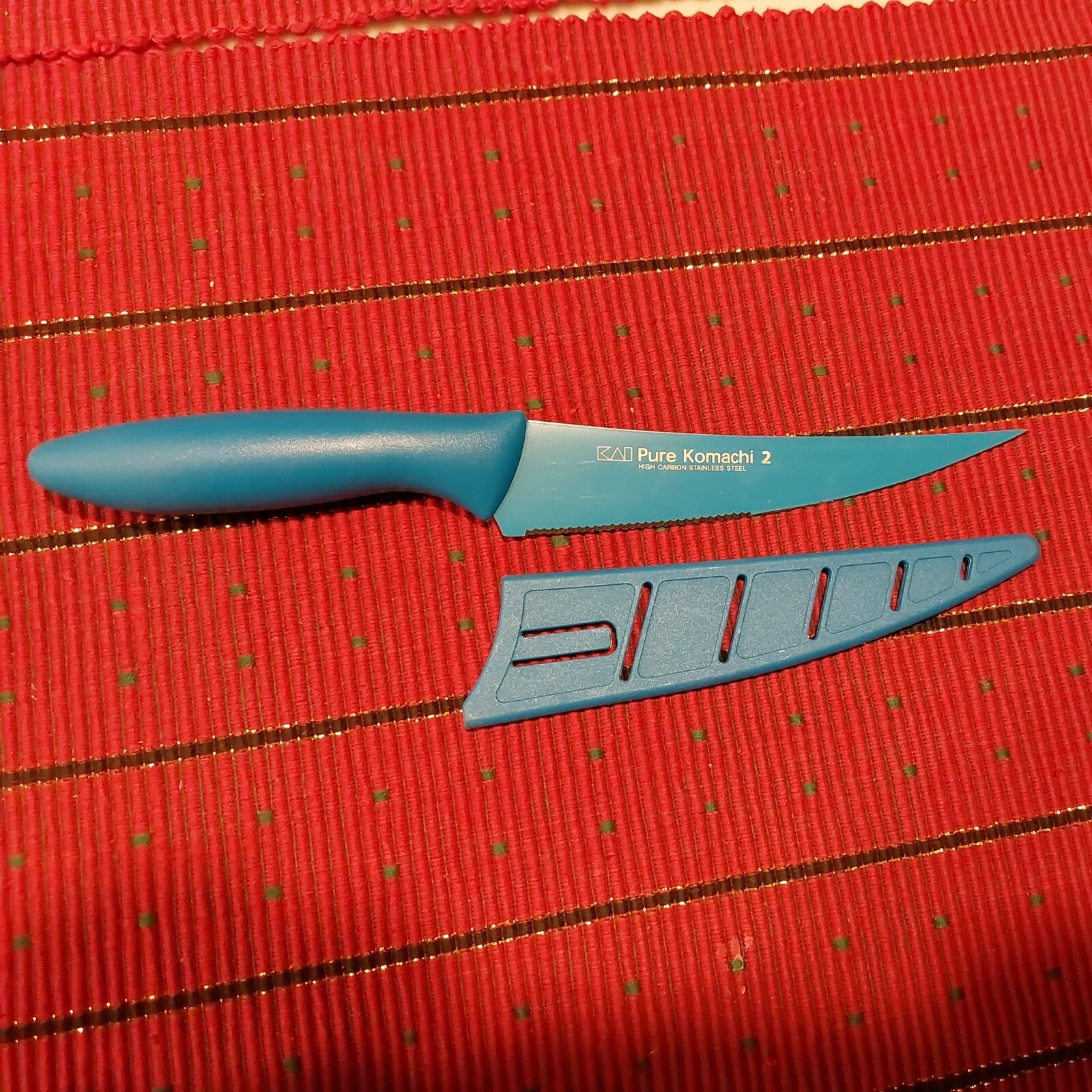Kai Pure Komachi 2 6″ Multi-Utilty Knife with Sheath – Blue