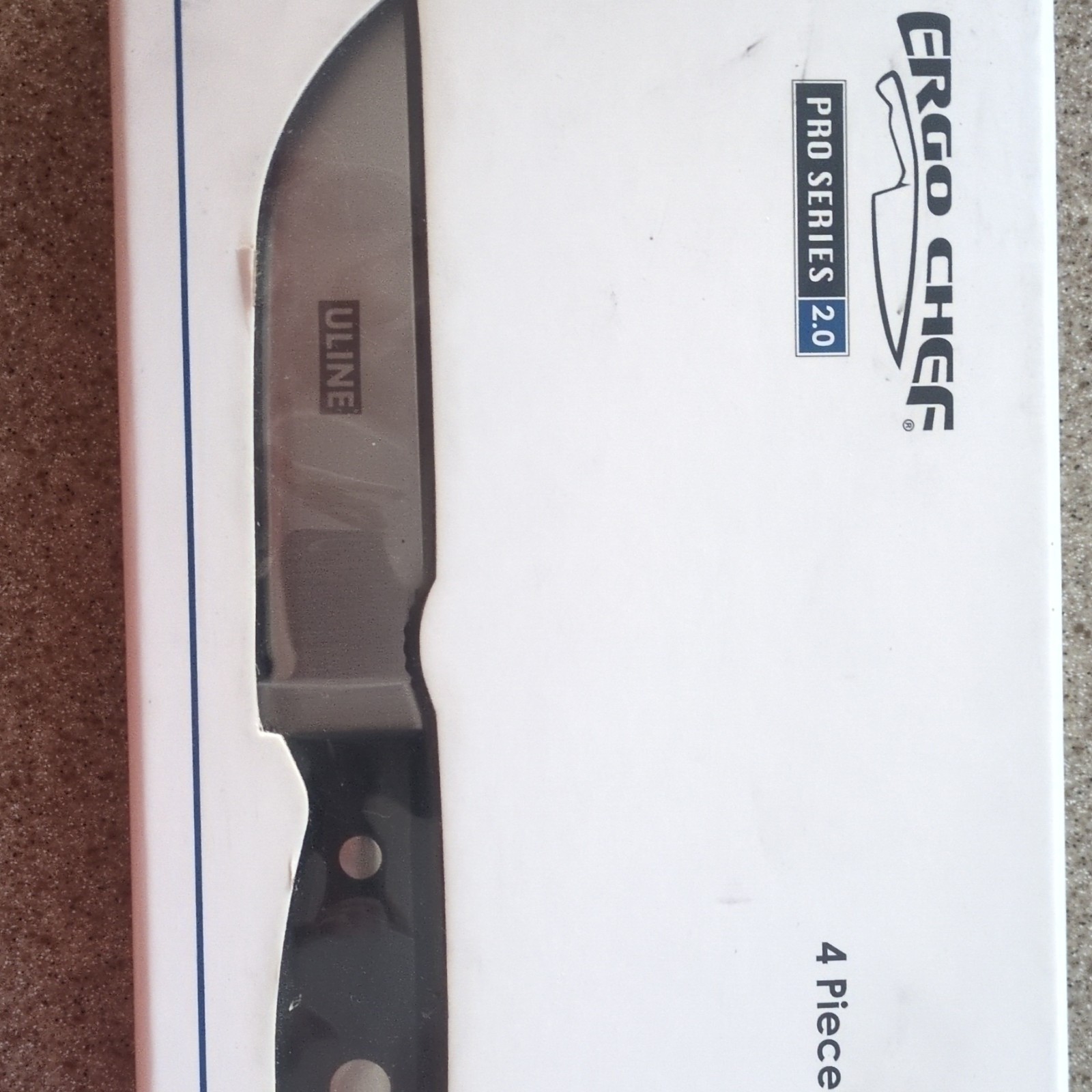 Ergo Chef Pro Series 2.0 4-Piece Steak Knife Set High Carbon Steel Pakka Wood
