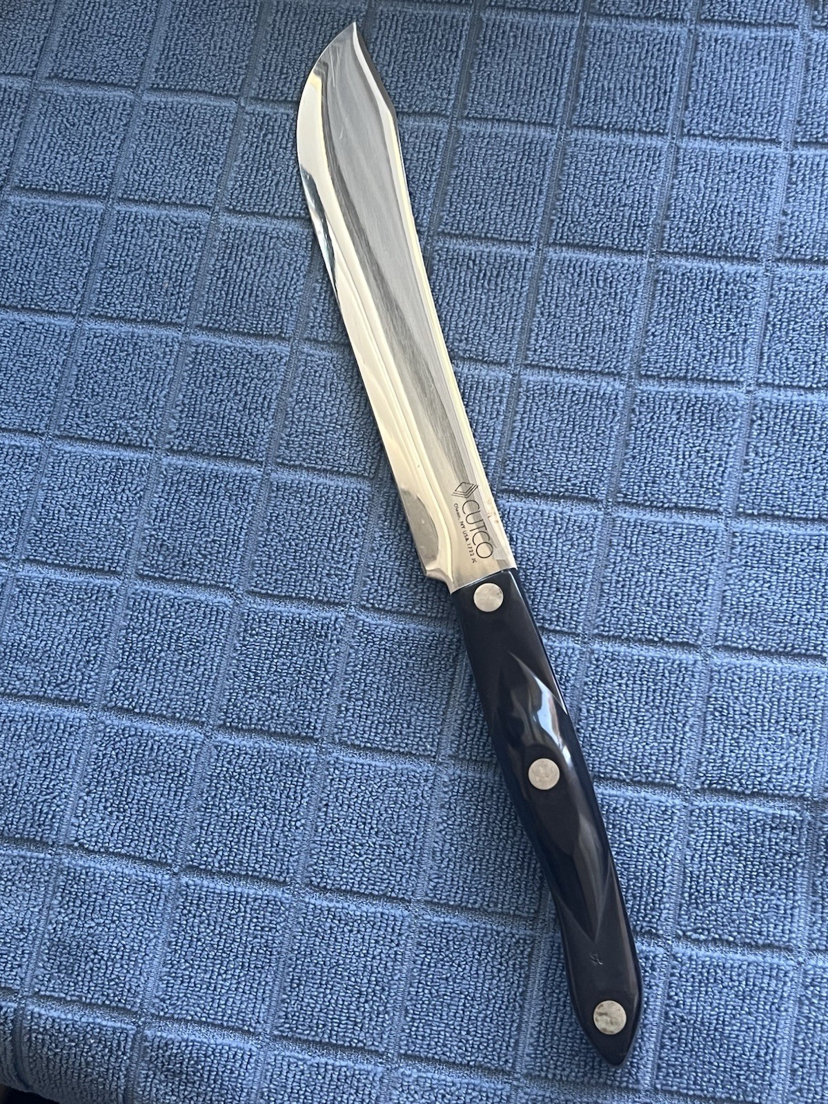 CUTCO 1722 JC Butcher Knife Classic Brown Handle Straight Edge Made in USA