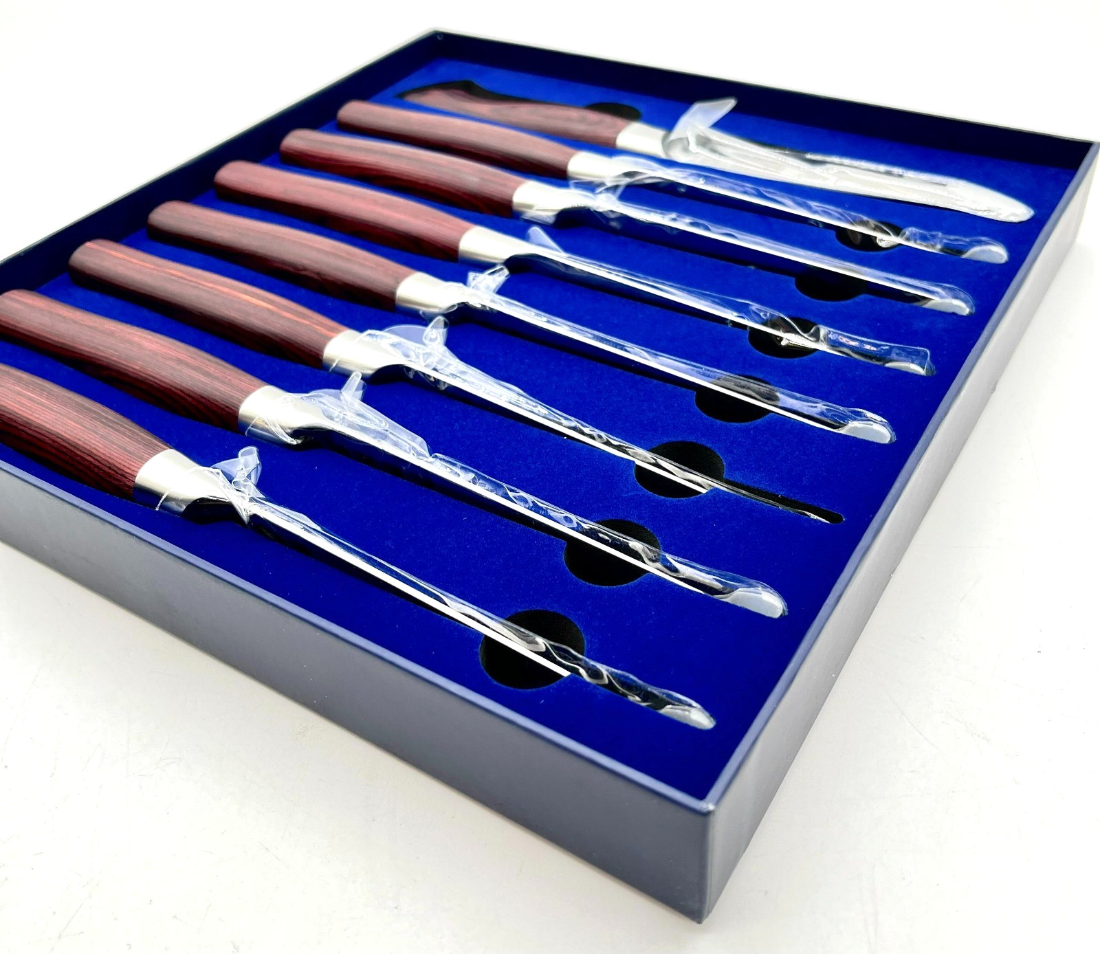 Hoshanho Wooden Handle Steel Home Kitchen Knife Set – 8 Pieces Brand New