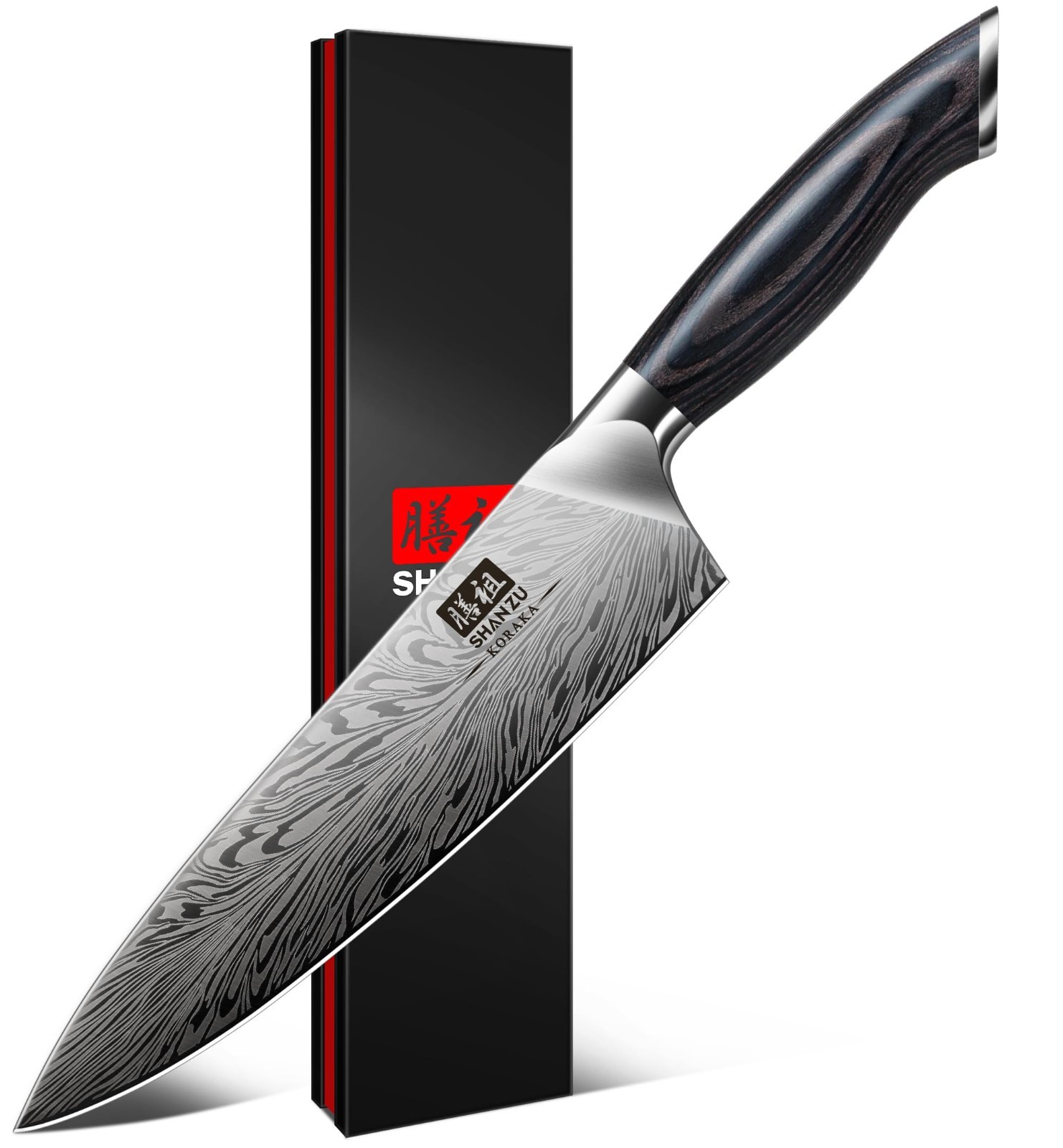 SHAN ZU 8 Inch Chef Knife Japanese Powder Steel Kitchen Knife Utility Knives