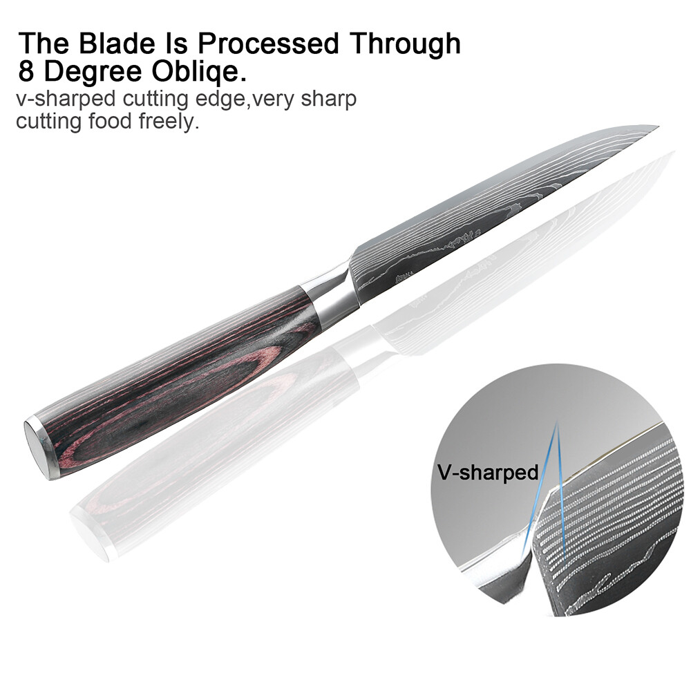 Kitchen Knife Set Steak Knives Sharp Stainless Steel Professional Chef Cutlery