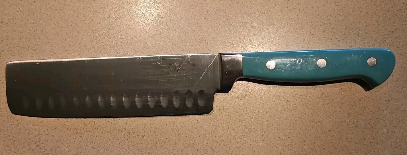 Nakiri Veg Knife The Pioneer Woman Teal Handle Turquoise Stainless, Replacement
