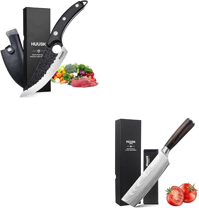 6.8″ Nakiri Chef Knife High‑Carbon Steel Vegetable Boning Knife with Gift Box