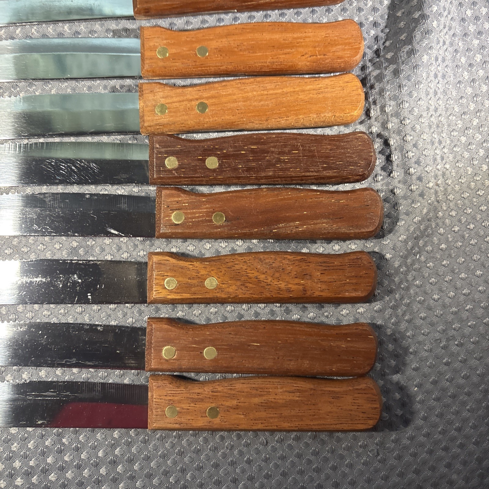 Adcraft WSK-60/B Rounded Blade Gaucho Jumbo Steak Knife with Wood Handle 12 CT
