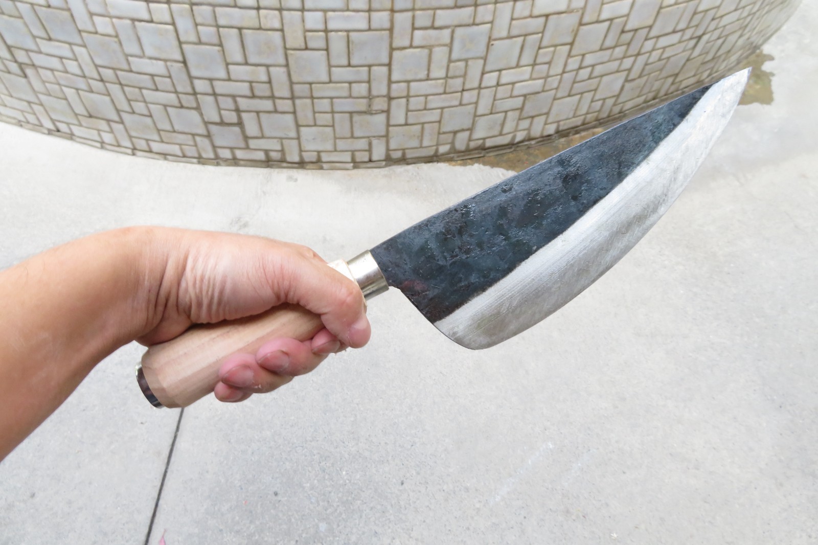 Crude – Premium 9 Inch Carbon Steel Boning Chef Kitchen Knife, Sharp
