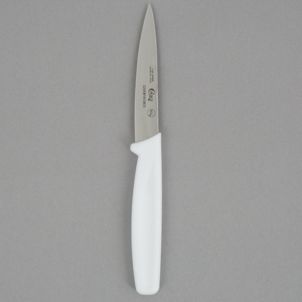 Choice 3 1/2″ White Smooth Edge Paring Knife NSF
