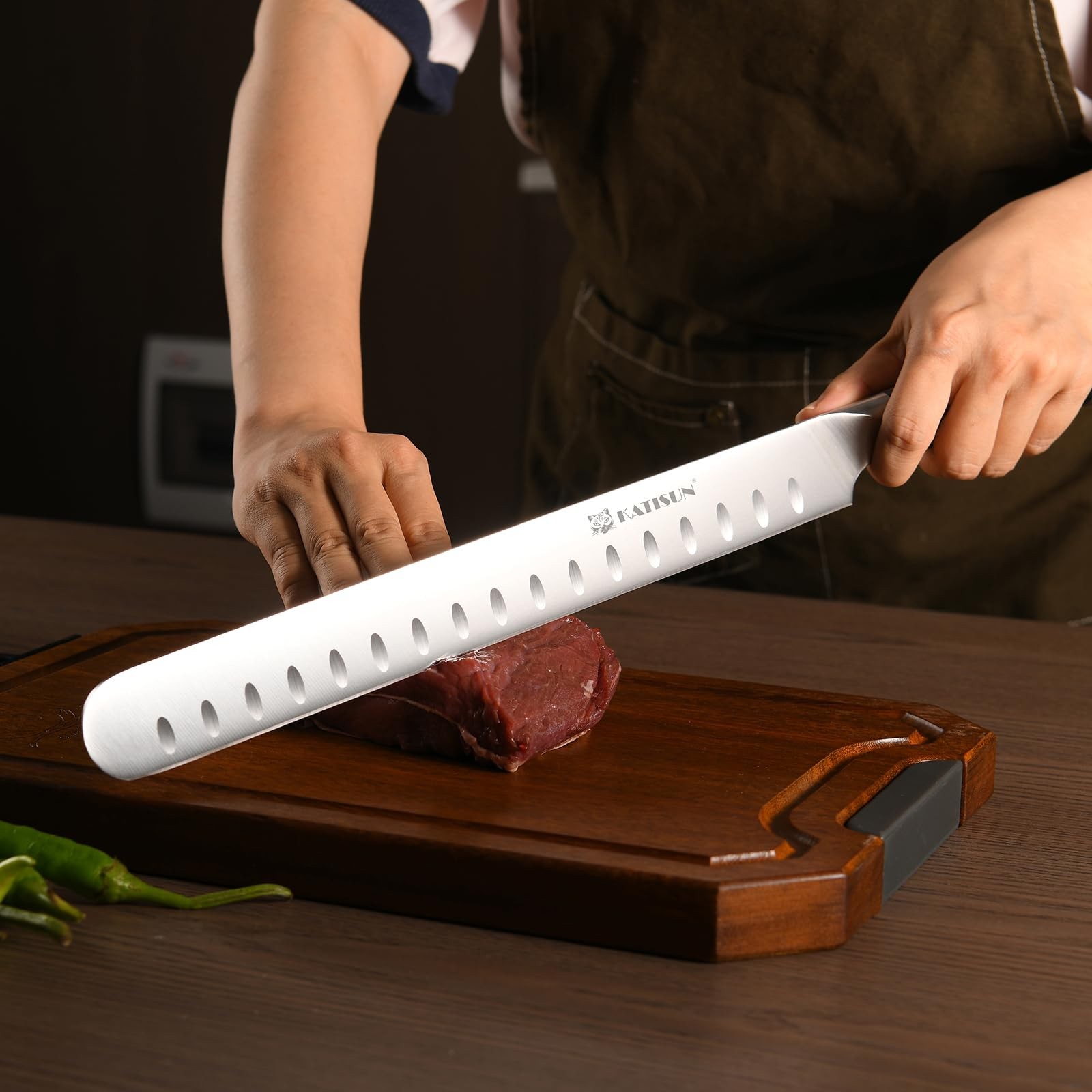 Slicing Carving Knife 13 Inch Ultra Sharp German Stainless Steel Brisket