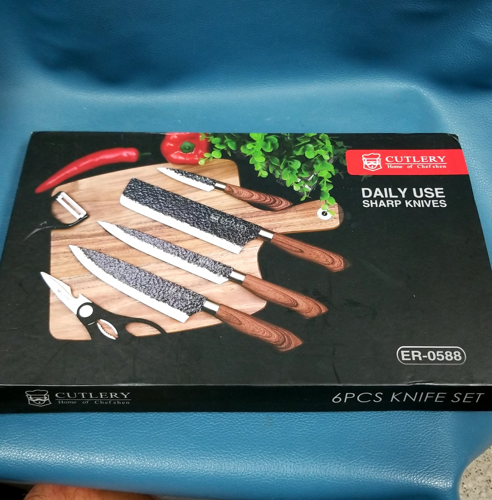 CUTLERY Home of Chefshen Daily Use Sharp Knives 6Pc Set ER-0588
