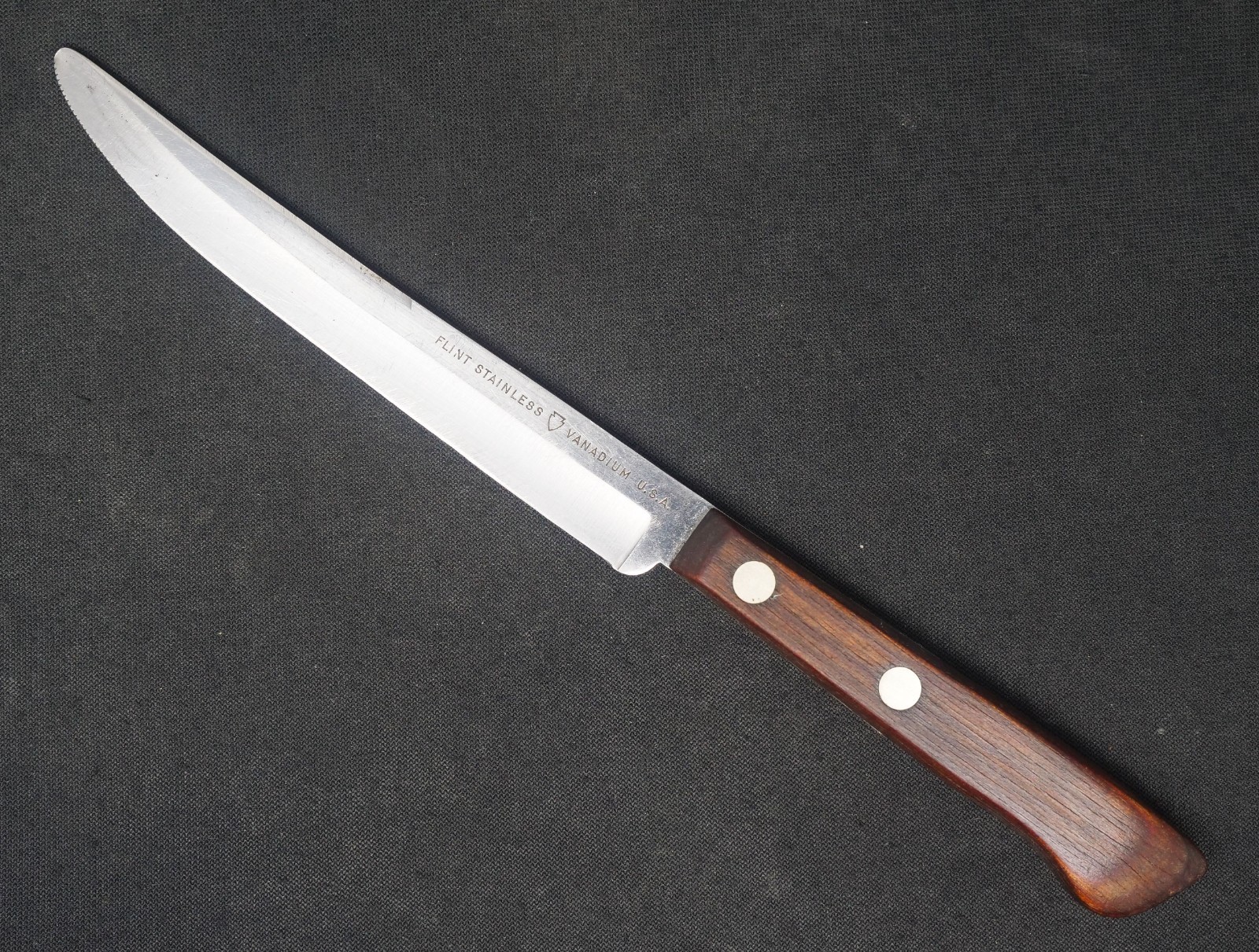 Vintage Ekco Flint Stainless Vanadium USA Steak Knife. 5″ Blade.