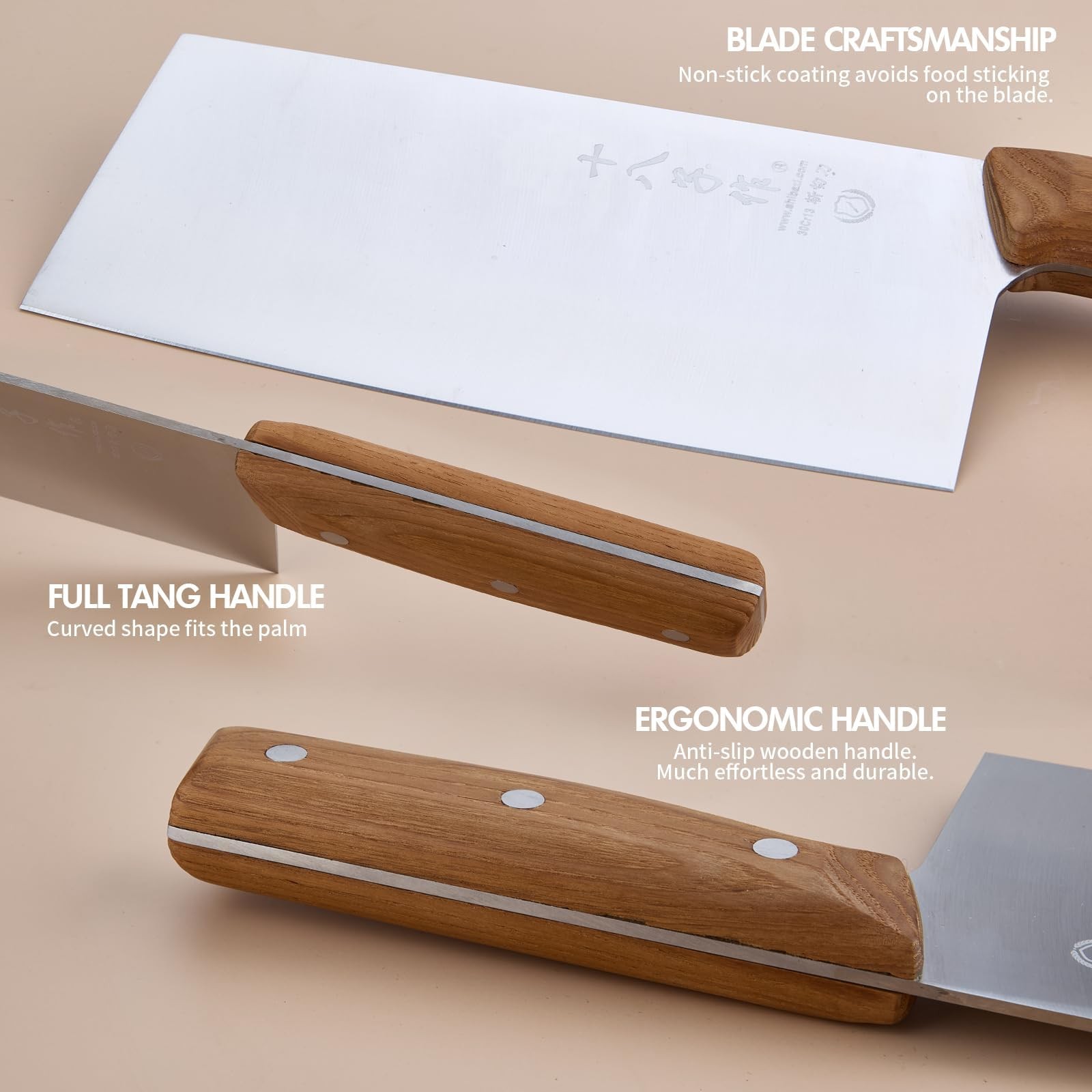SHI BA ZI ZUO 2 PCS Chinese Kitchen Knife and Santoku Knife Kitchen Knife Set…