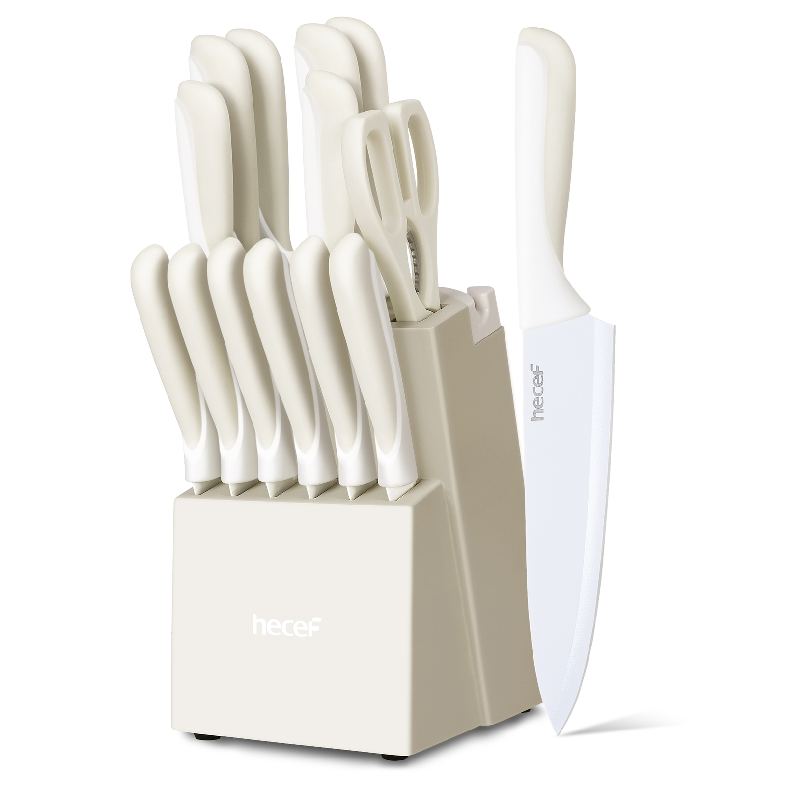 15Pcs Kitchen Knife Set With Block Professional stainless steel Sharp Chef knife