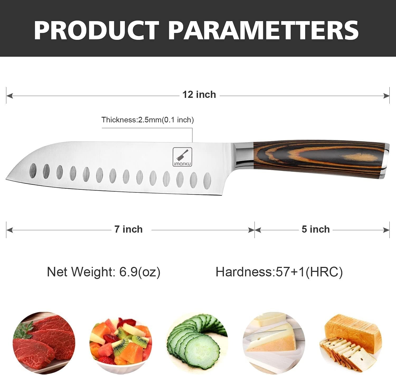 7-Inch Santoku Knife – Ultra Sharp Japanese Chef’s Knife with Ergonomic Handle