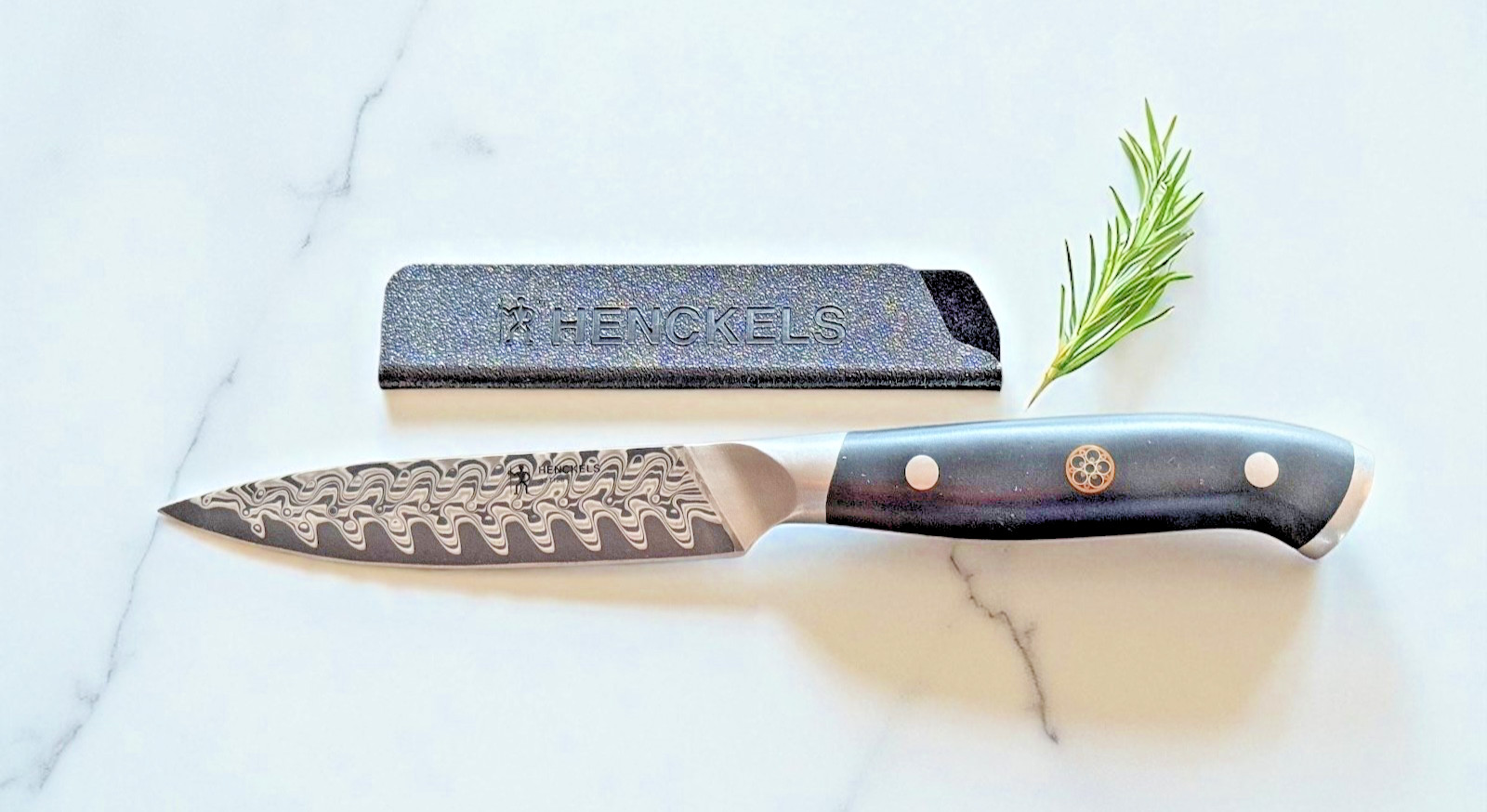 Henckels Compass Damascus 4″ Paring Knife D60 Forged Kitchen Cutlery NEW