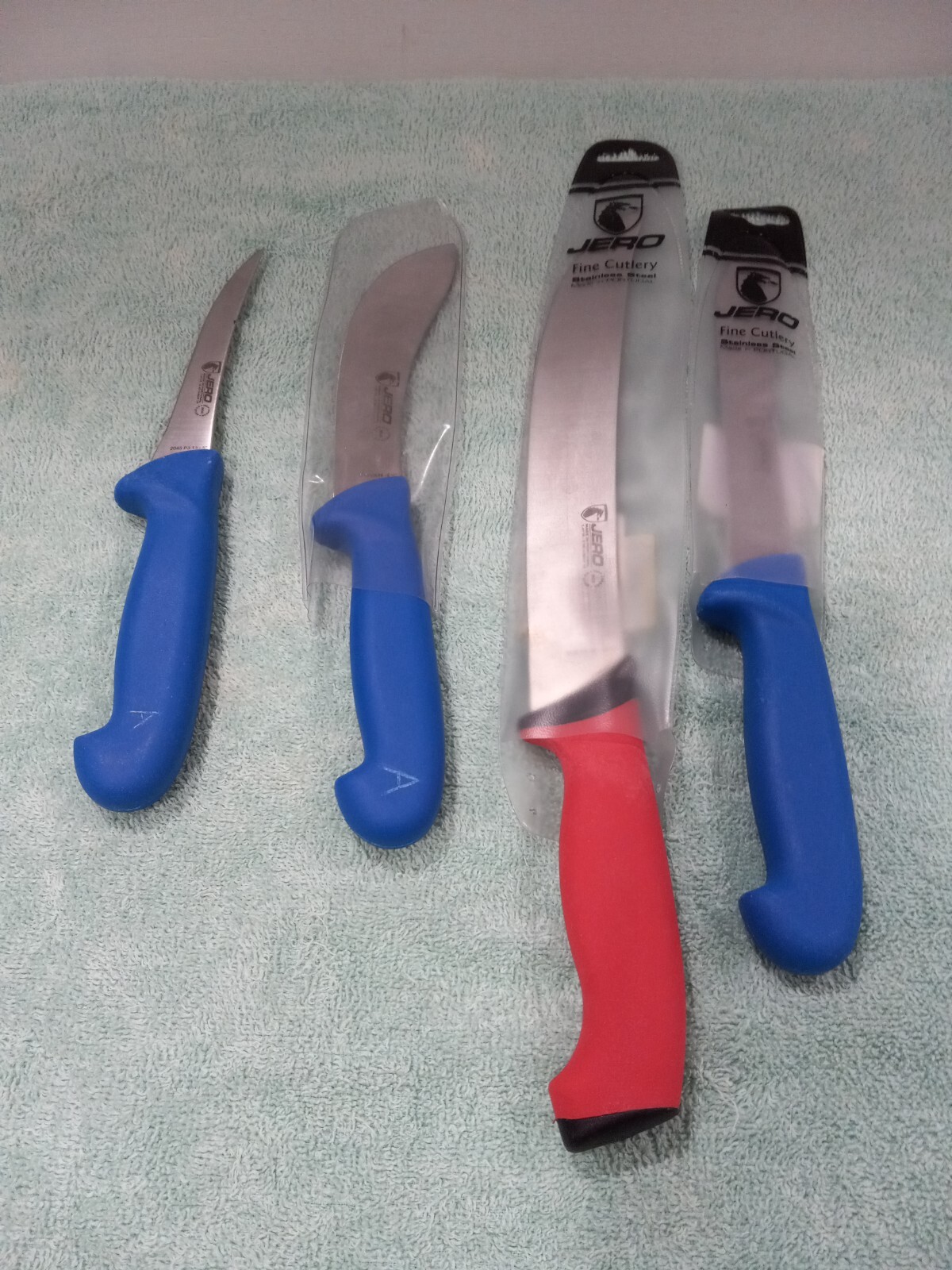 JERO Kitchen Knife lot mixed lot blue red lot of 4 read description