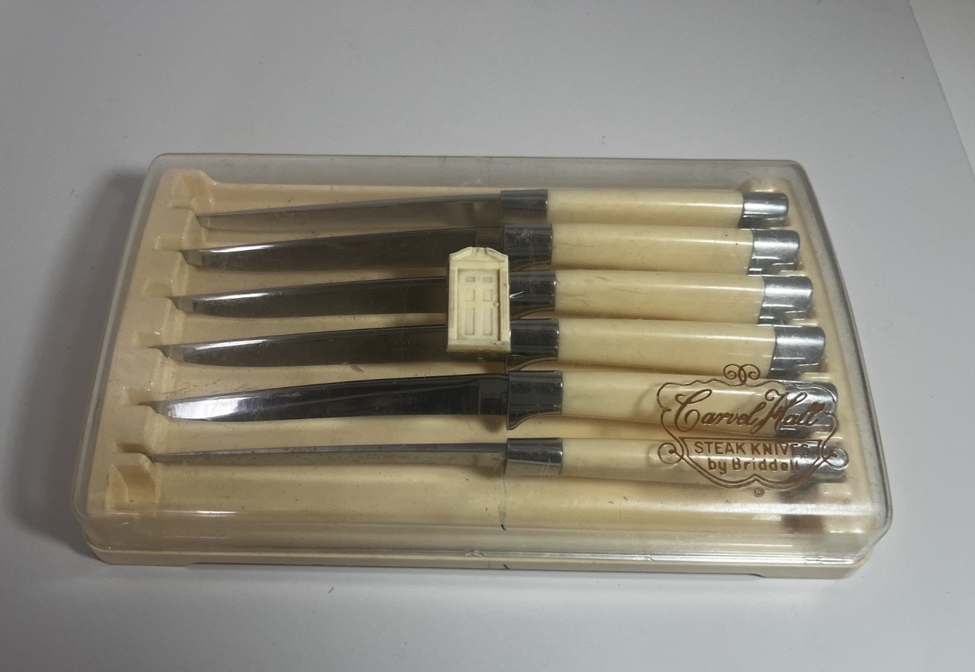 Vintage Carvel Hall Steak Knives Silver Overlay By Briddell Set of 6