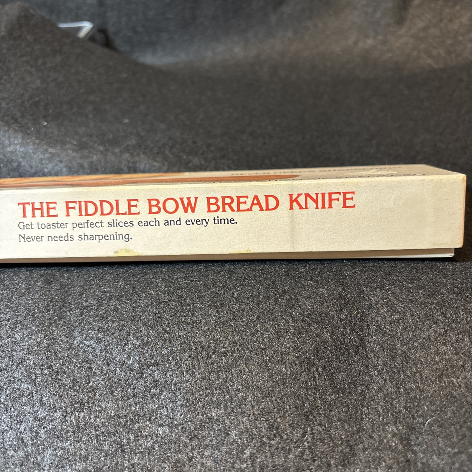 The Fiddle Bow Bread Knife Serrated Right Hand Mountain Woods Montana NEW IN BOX