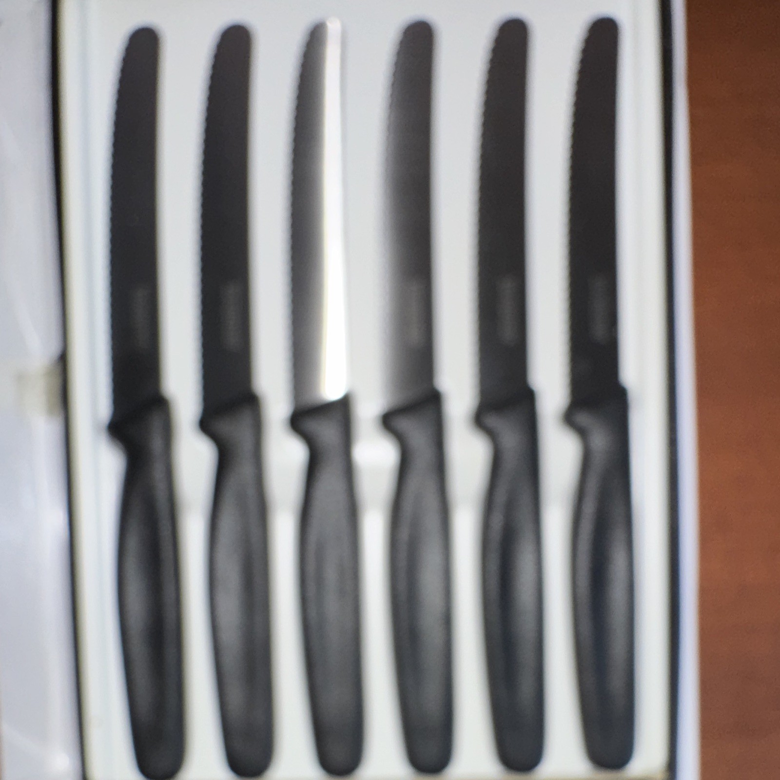 Victorinox Swiss Classic 6-Piece 4.5in Serrated Steak Knife Set Black