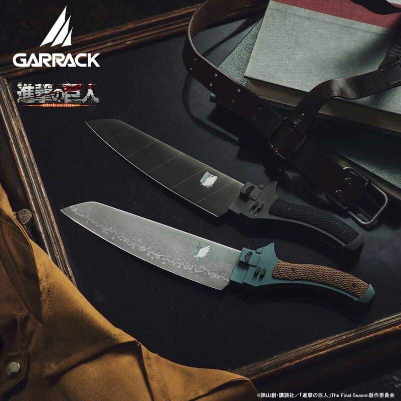 Garrack Attack on Titan x Seki City Ninja Damascus Chef Knife Collection