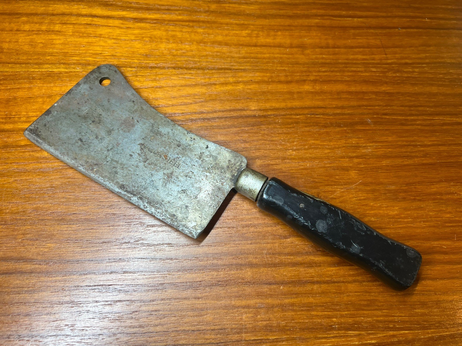 VINTAGE Razor Steel 12” INCH MEAT CLEAVER BUTCHER KNIFE 6” Blade