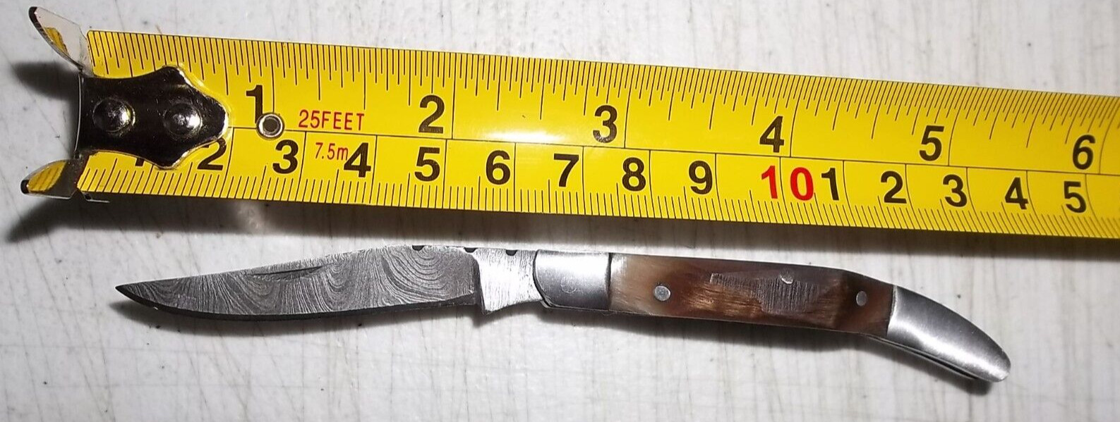 BEAUTIFUL HAND MADE DAMASCUS STEEL Pocket Knife by Don & Barbara Glatz -Made USA
