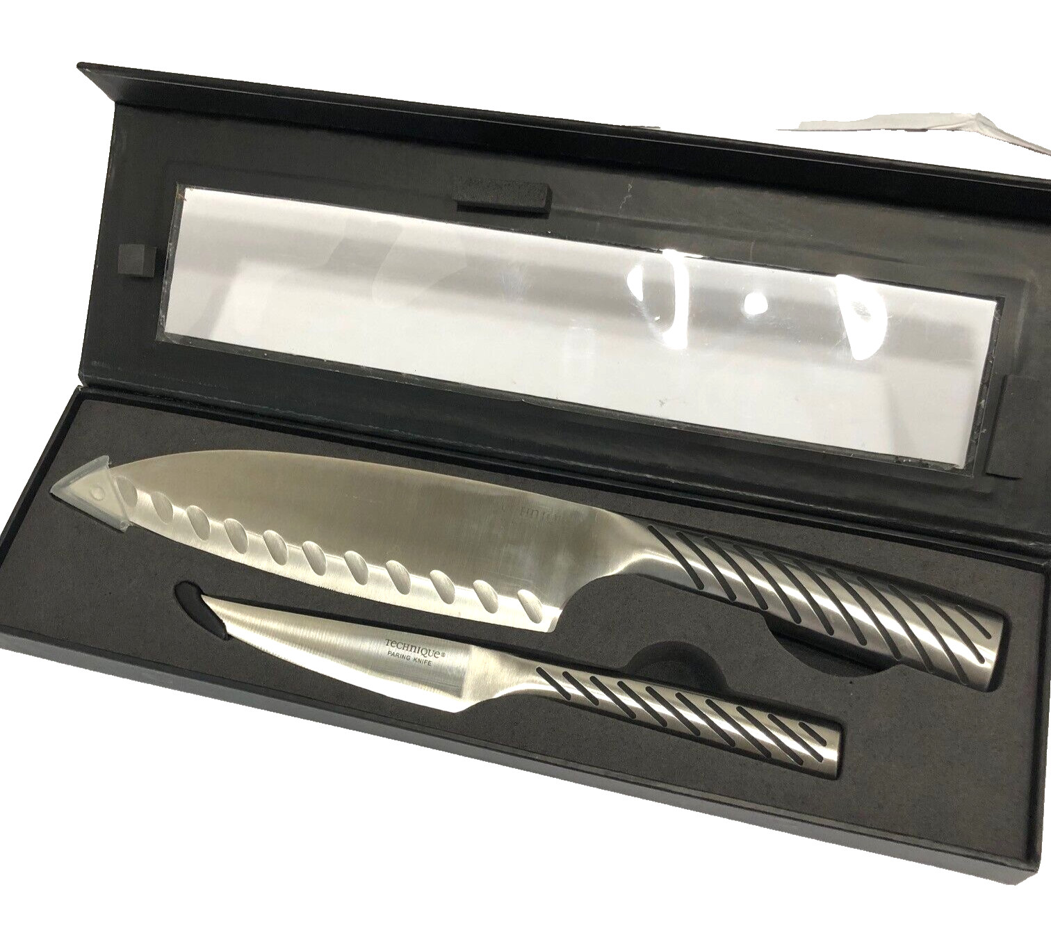 Technique Japanese Stainless Steel 2 PC Katsu Knife Set Chef Paring Boxed QVC