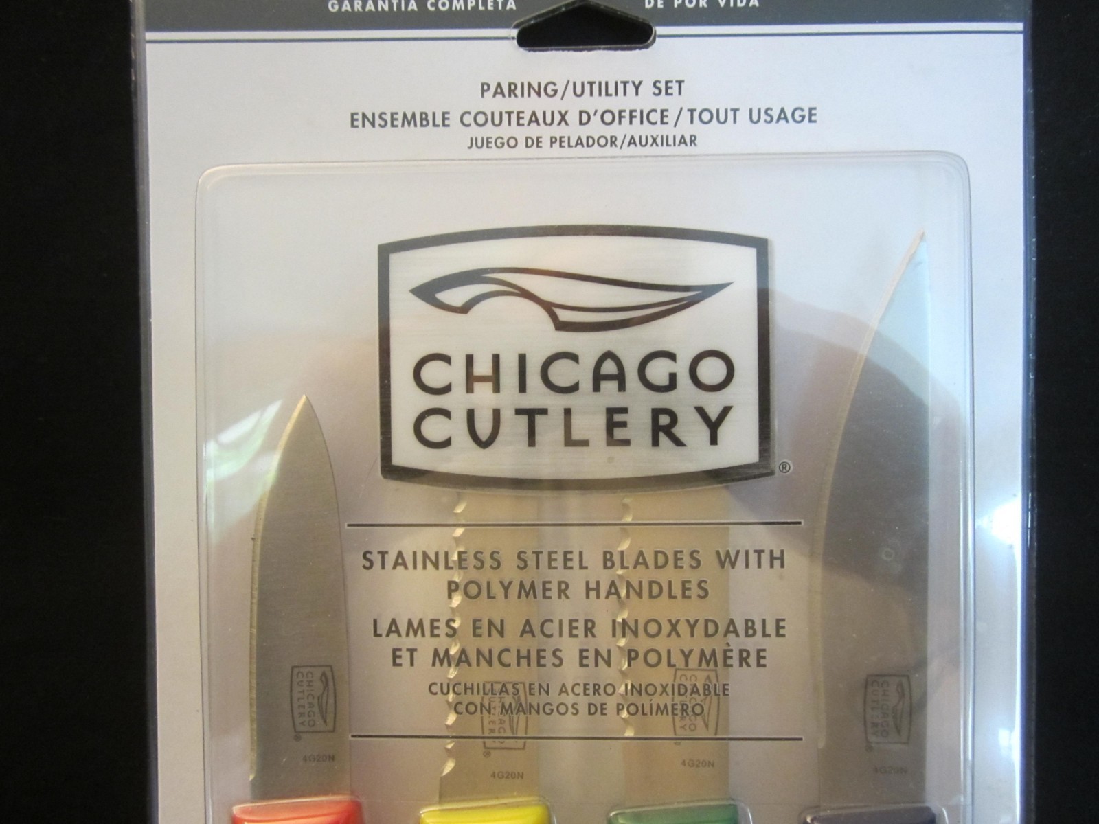 Chicago Cutlery Paring/ Utility Set Stainless Steel Blades With Polymer Handles