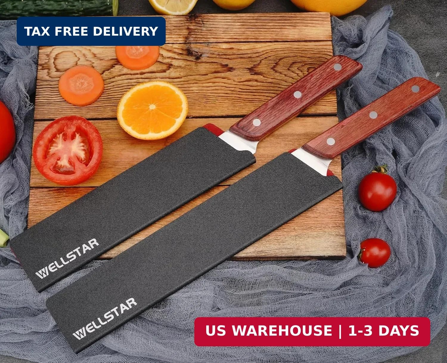 Knife Edge Guards Set, 2 Piece Universal Blade Covers, BPA Free ABS Protective B