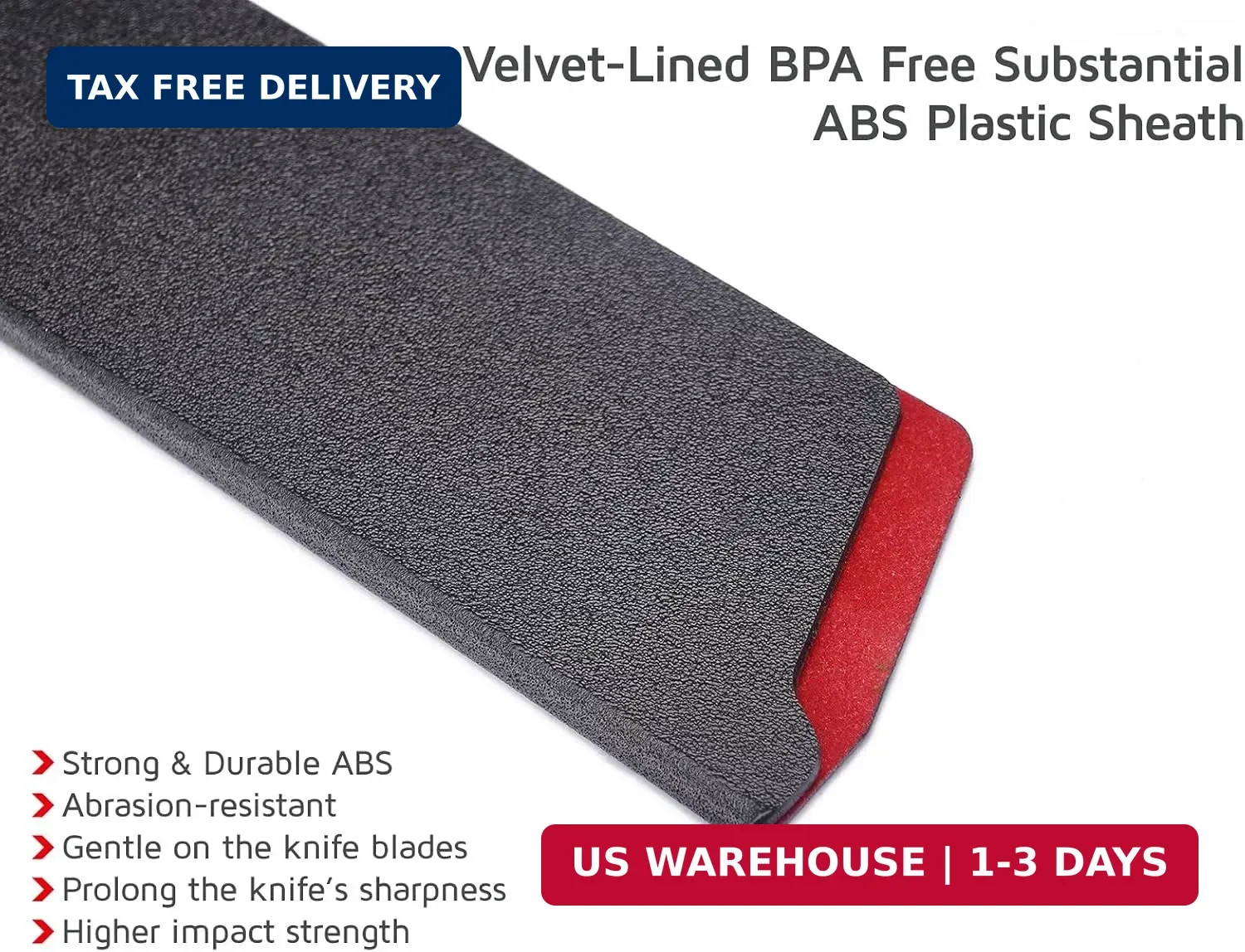 Knife Edge Guards Set, 2 Piece Universal Blade Covers, BPA Free ABS Protective B
