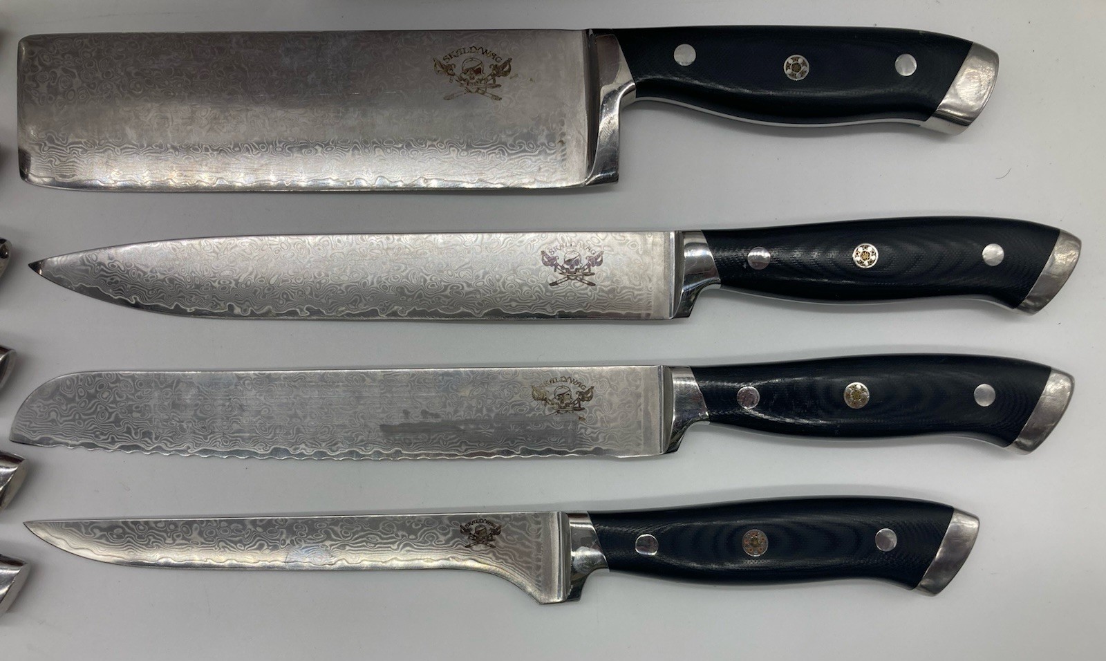 Skallywag Tactical Knives Set Of 13 Culinary Kitchen Knives Damascus Steel Rare
