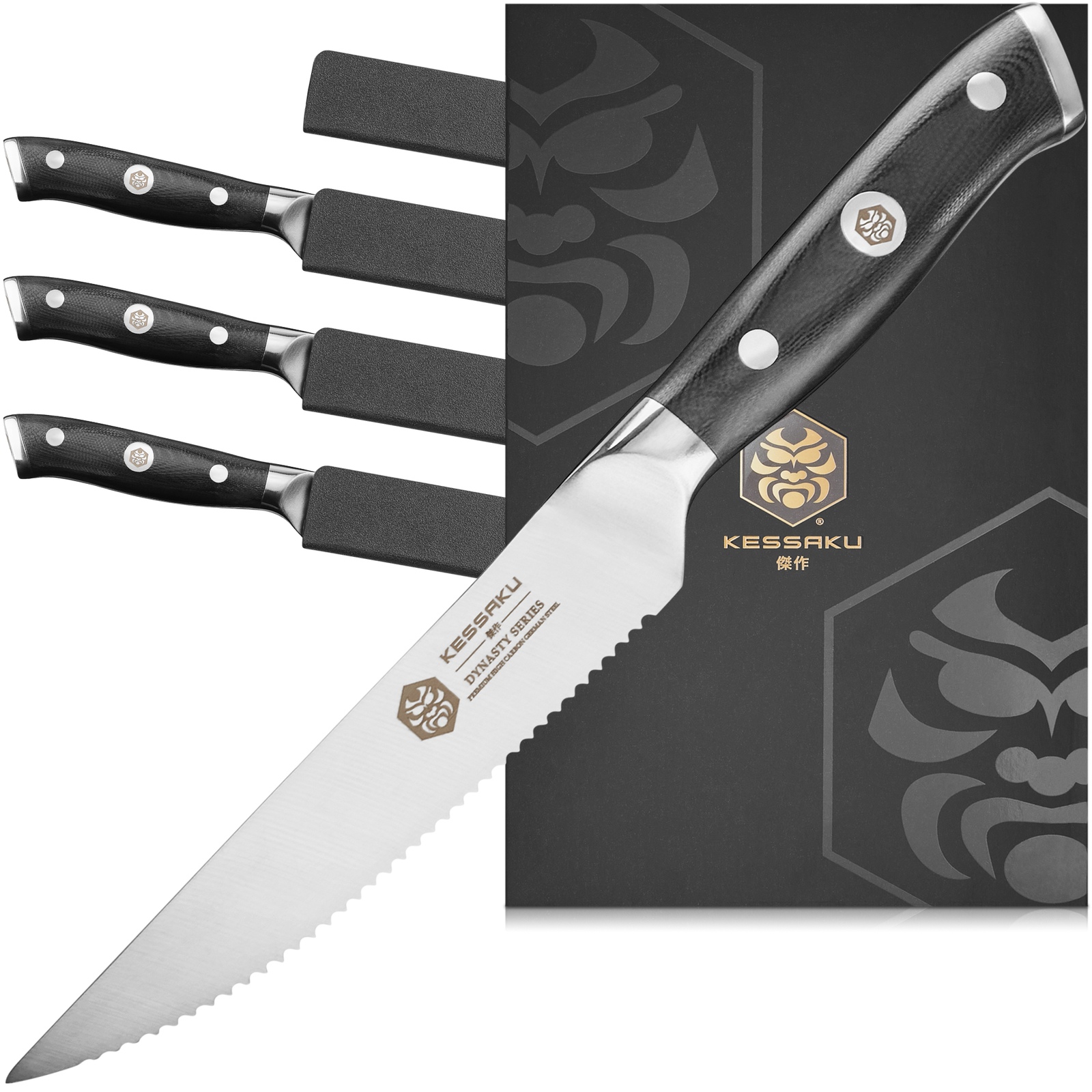 Kessaku 5″ Steak Knife Set – Dynasty Series – German HC Stainless Steel