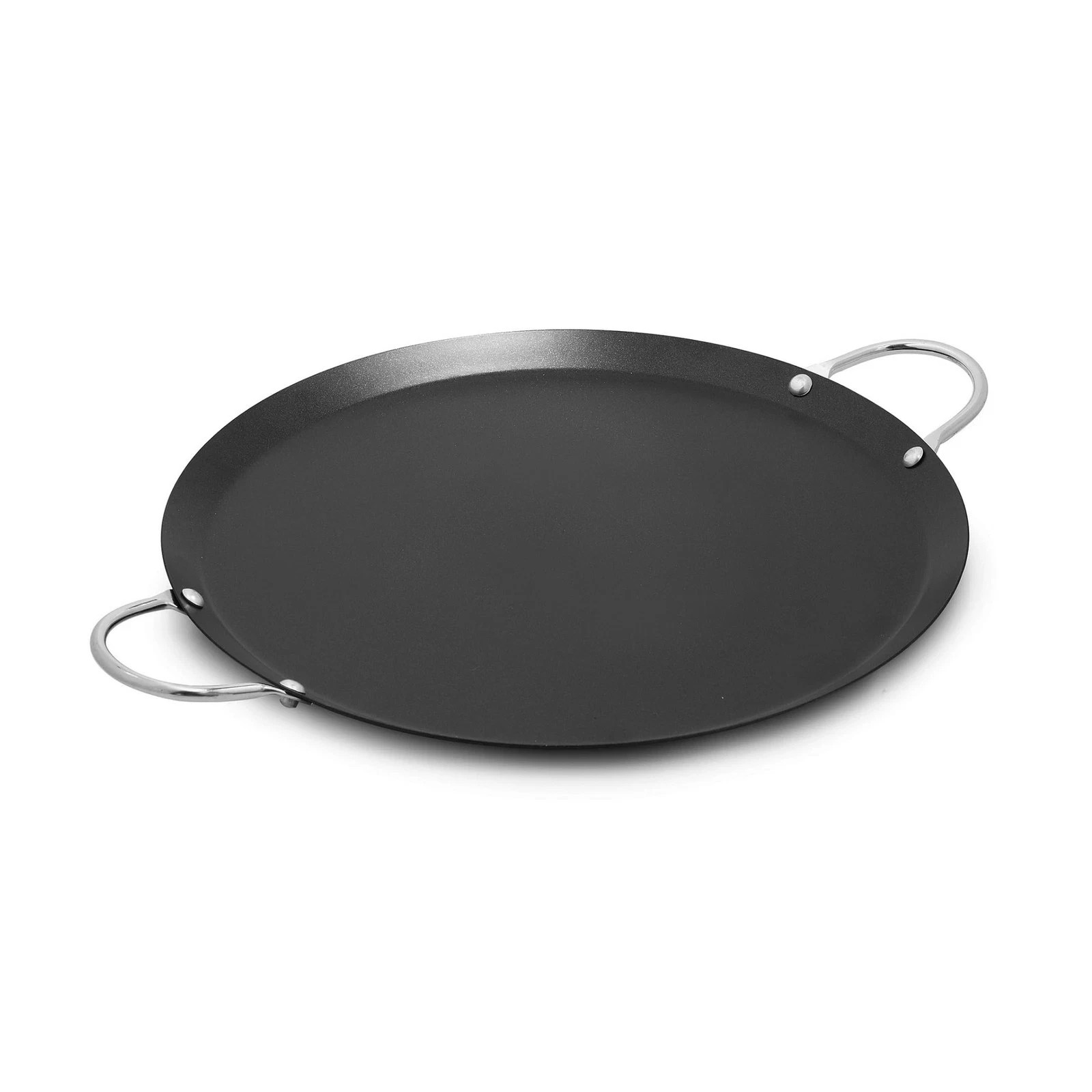 IMUSA USA CAR-52023 14 Nonstick Carbon Steel Small Round Comal with Metal