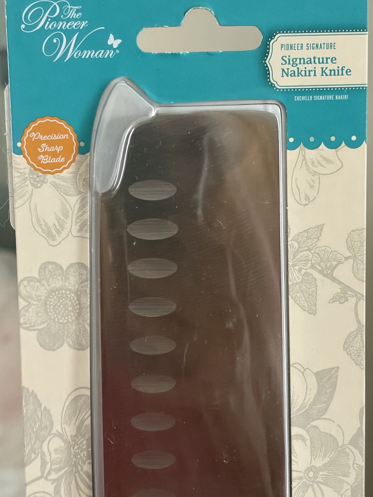 NEW! THE PIONEER WOMAN Signature 6″5 Stainless Steel Teal NAKIRI Knife