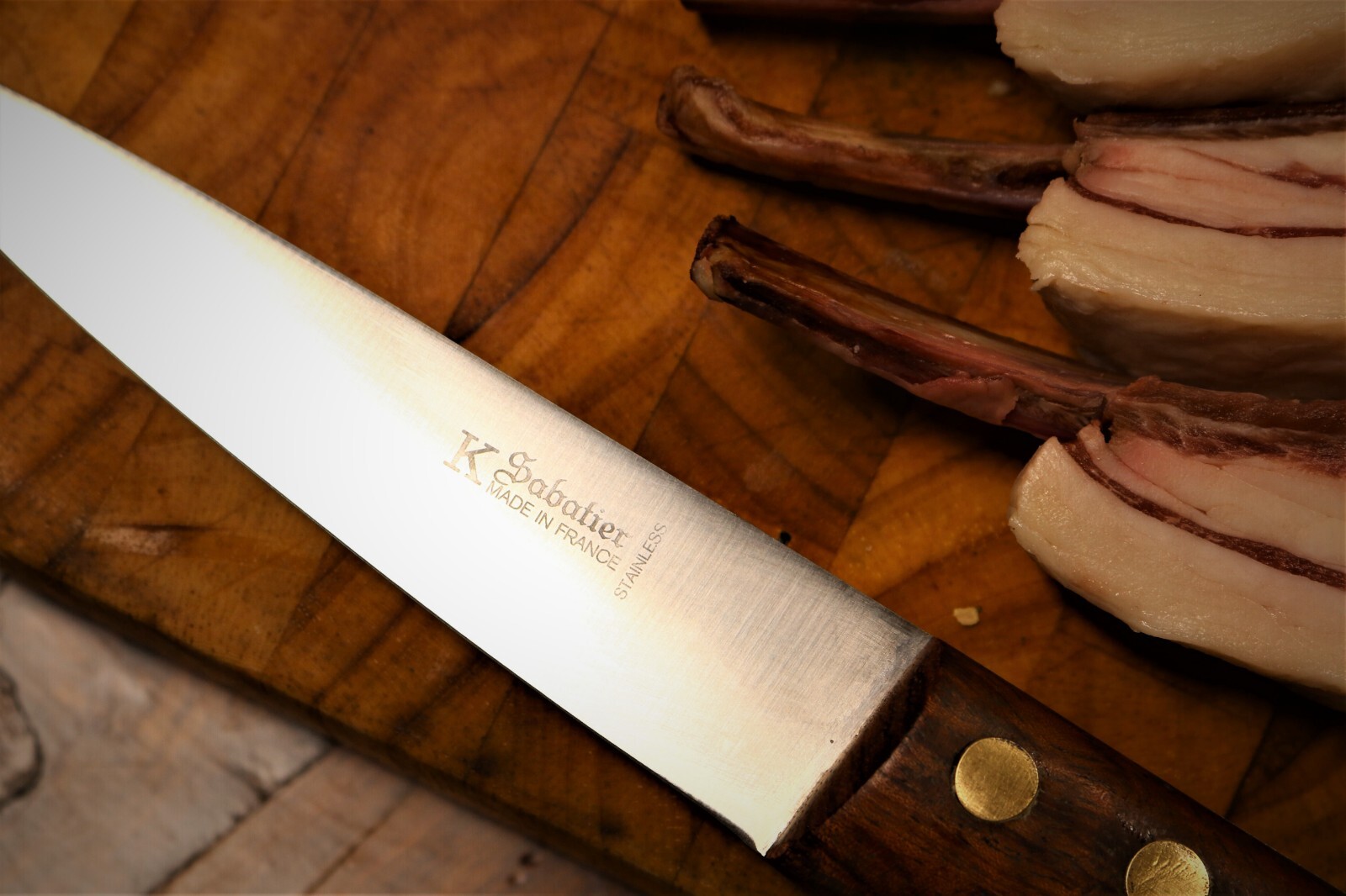 SAIGNER BUTCHER 5 3/5 IN (14 CM) – STAINLESS STEEL – PALISSANDER WOOD –