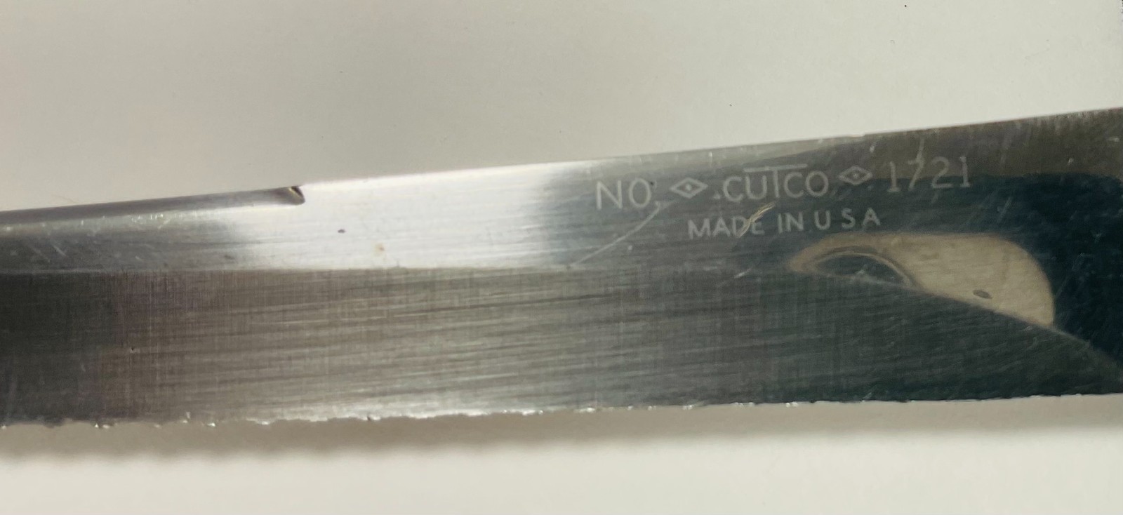 CUTCO 1721 Serrated Trimmer Knife Brown & 1759 Table or Steak Knife Black