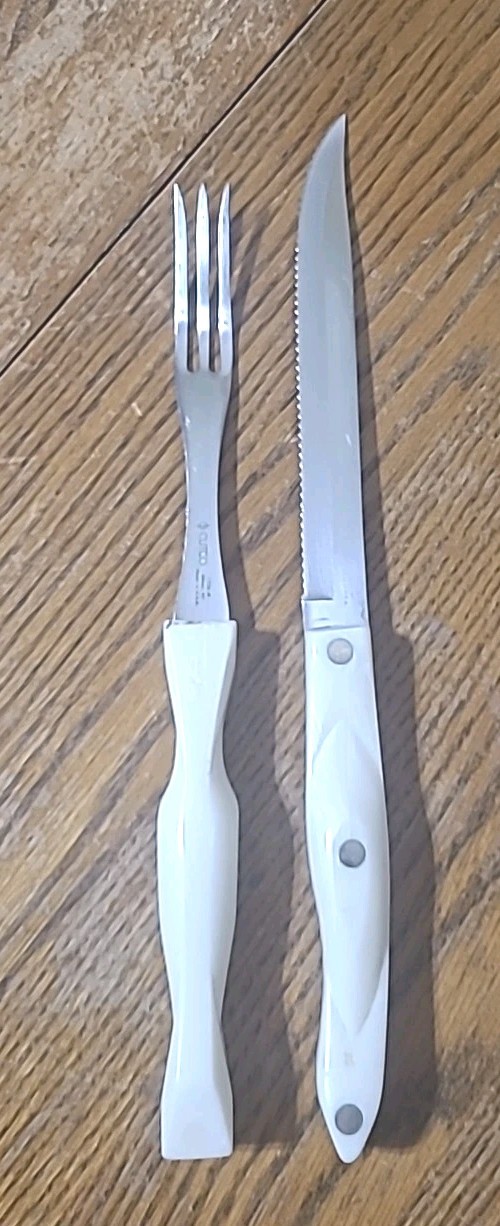 CUTCO 1729 JD CARVER CARVING KNIFE. BLADE MADE IN THE USA. FORK 1726 JC OLEAN NY