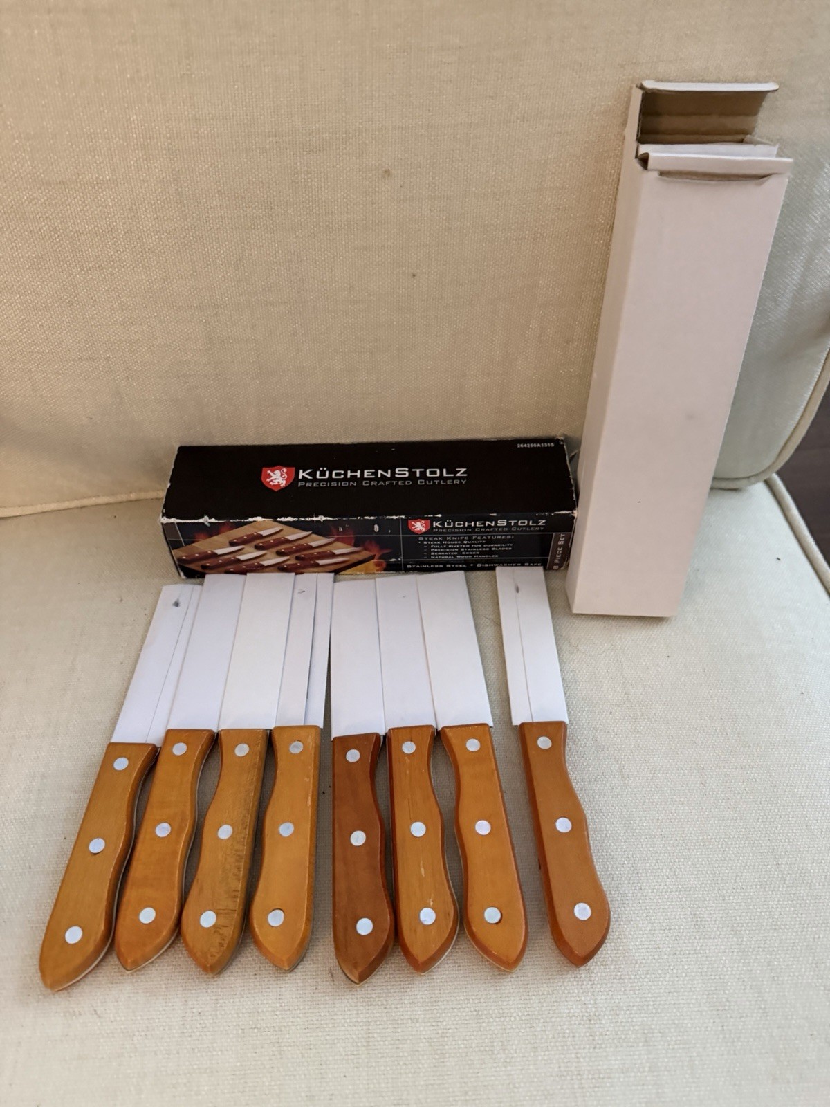 KuchenStolz STAINLESS STEEL 8 Piece Steak Knife Set New Open Box! Kitchen