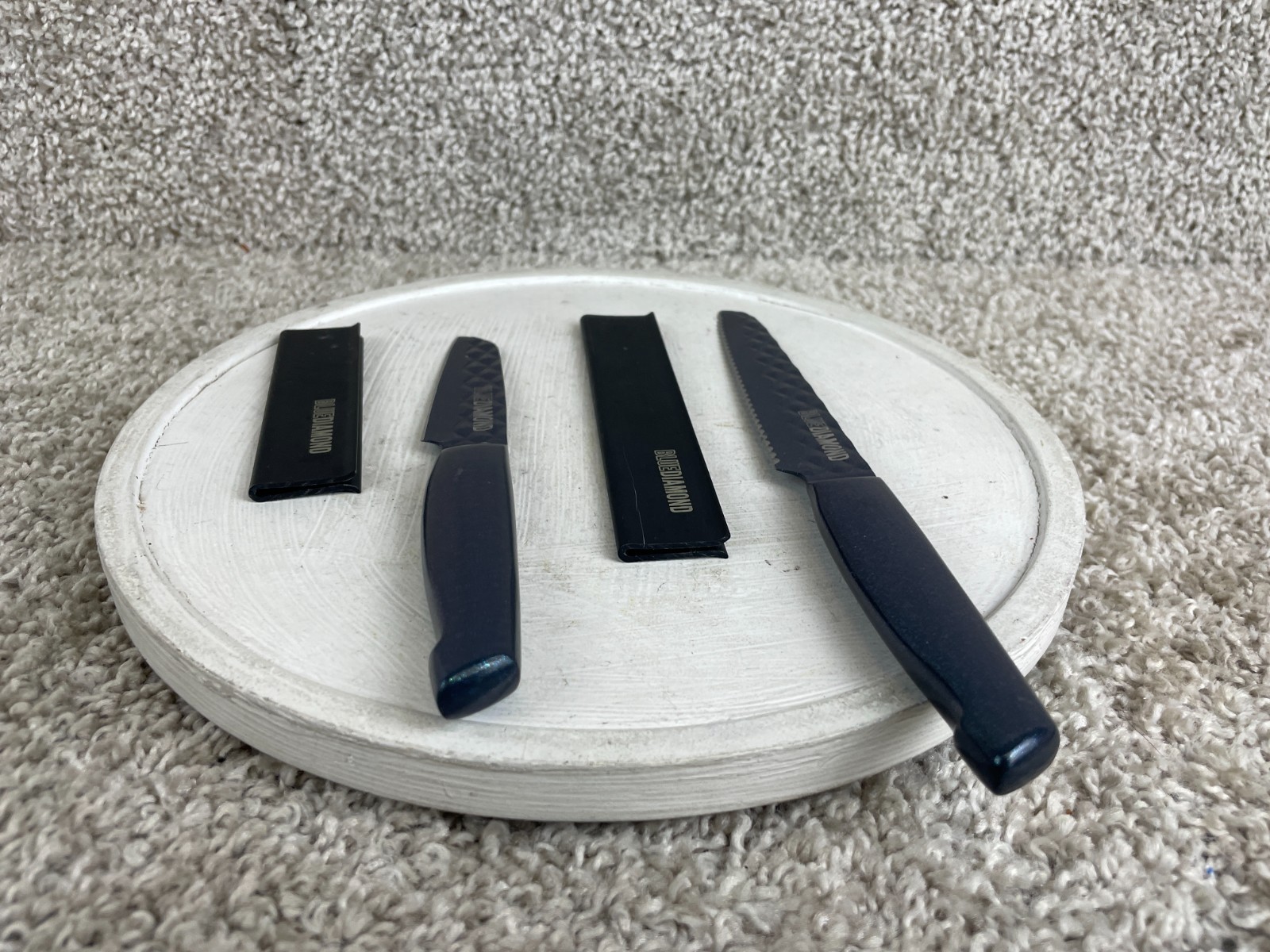 Lot of 2 Blue Diamond Sharp Stone Stainless Steel Non Stick Knife