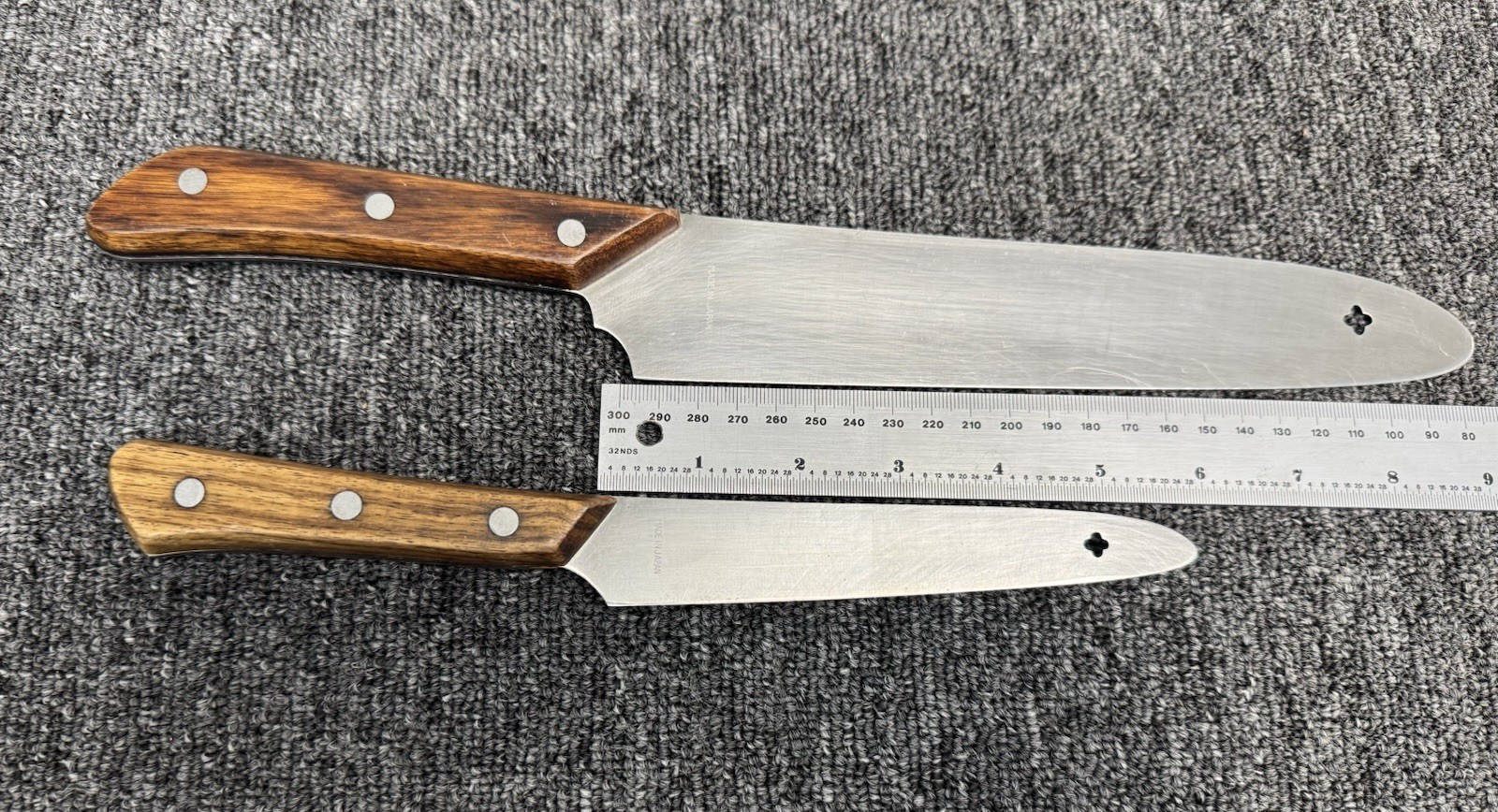 Vintage MAC Japan Kitchen Knife Set Chef & Utility Wood Handle VERY SHARP Nice