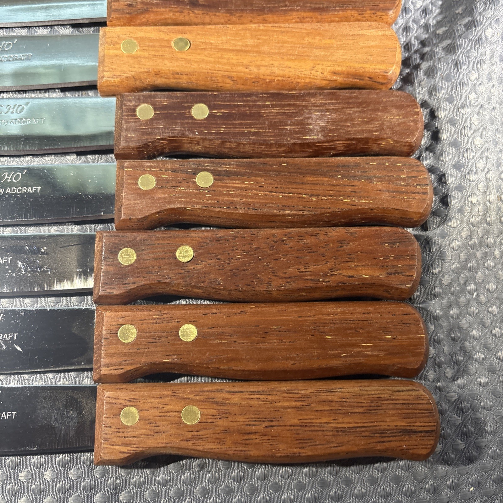 Adcraft WSK-60/B Rounded Blade Gaucho Jumbo Steak Knife with Wood Handle 12 CT