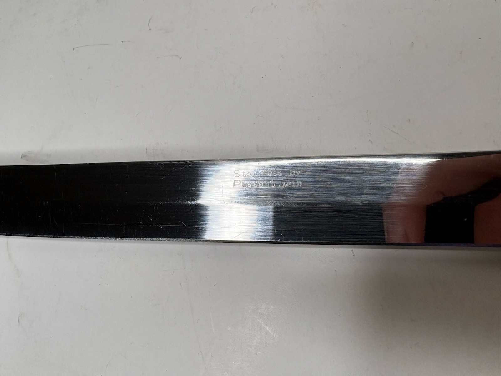 Vintage Present Solid 14.5″ Carving Knife Stainless Steel Handle Japan 9″ Blade
