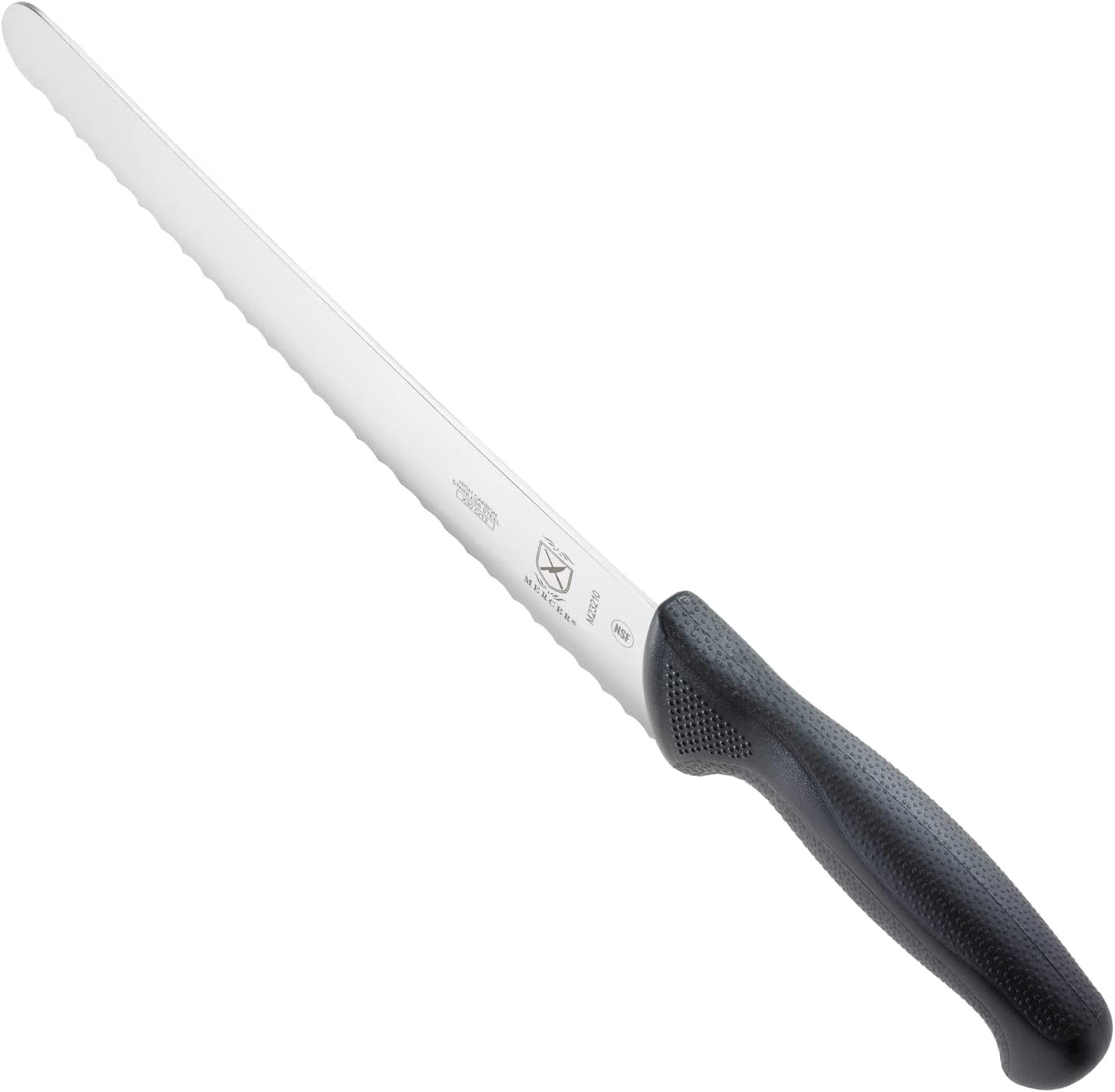 M23210 Millennia 10-Inch Wide Wavy Edge Bread Knife, Black
