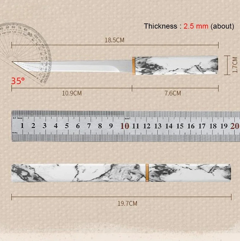 1pc Barbecue Utility Knife Stainless Steel Sharp Kitchen Meat Knife – NEW