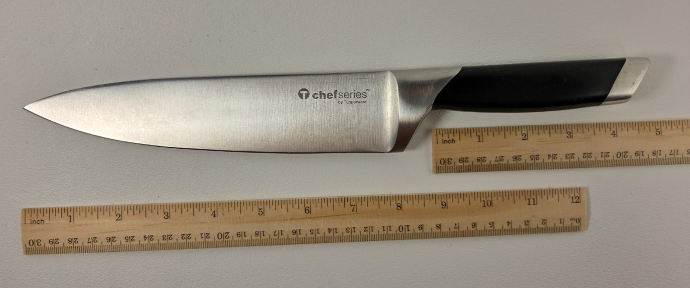 Tupperware Chef Series Pro 8″ Chefs Knife Hand Polished Japanese Stainless Steel
