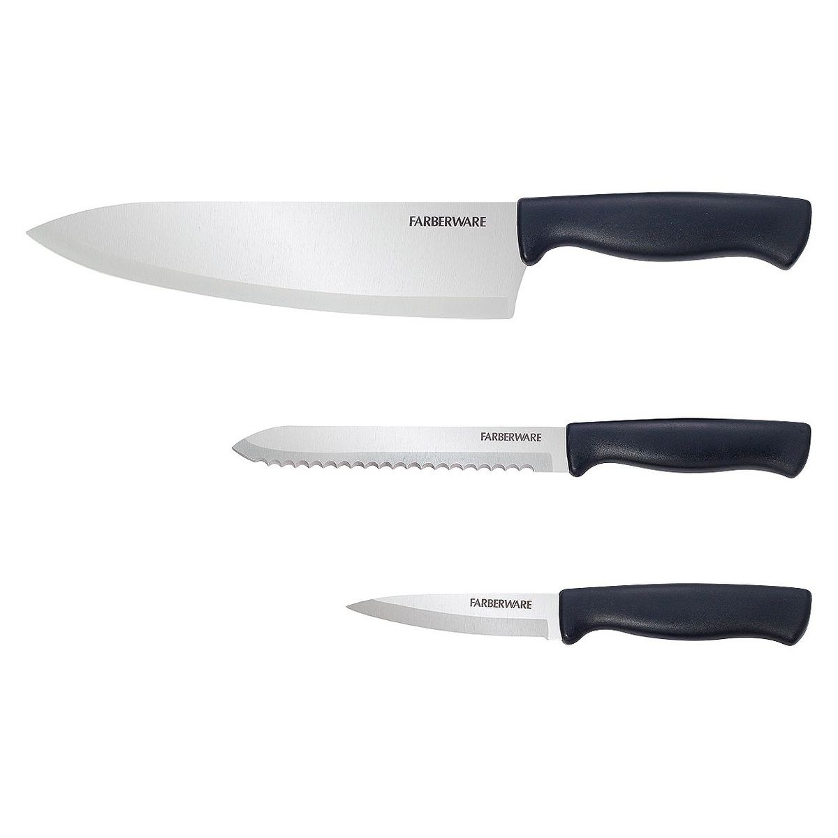 3 Piece Chef Knife Set: Stainless Steel Kitchen Knives