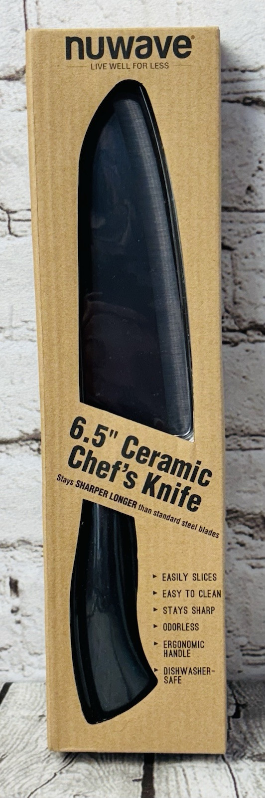 6.5” Ceramic Chef’s Knife Nuwave Back New In Box