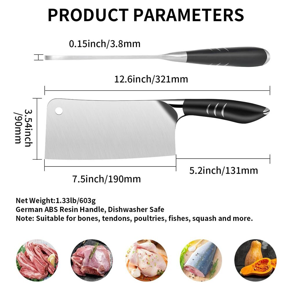 Cuchillo De Cocina Afilado Profesional Alemán Chef Carnicero Filetero Filoso